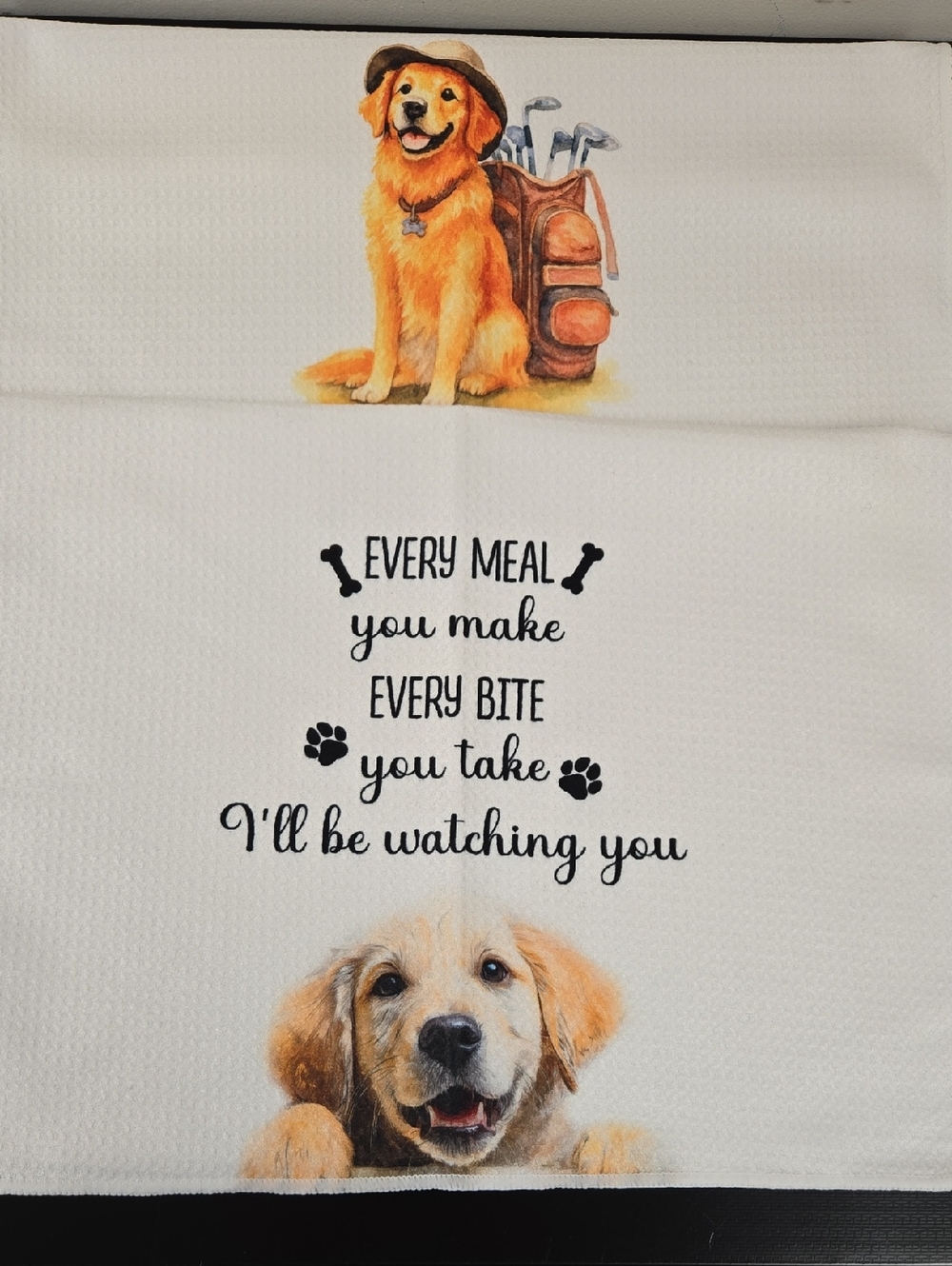 Golden Retriever Dish Towels Set of 2